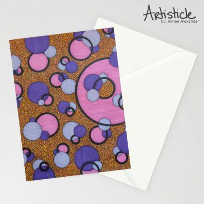 Nerds Note Cards, Set Of 6 Cards, Geometric..