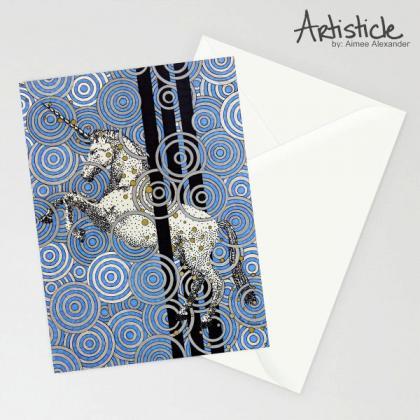 Unicorn Note Cards, Set Of 6 Cards, Unicorn..