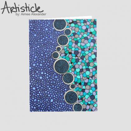 Blue Tentacles Note Cards, Set Of 6 Cards,..
