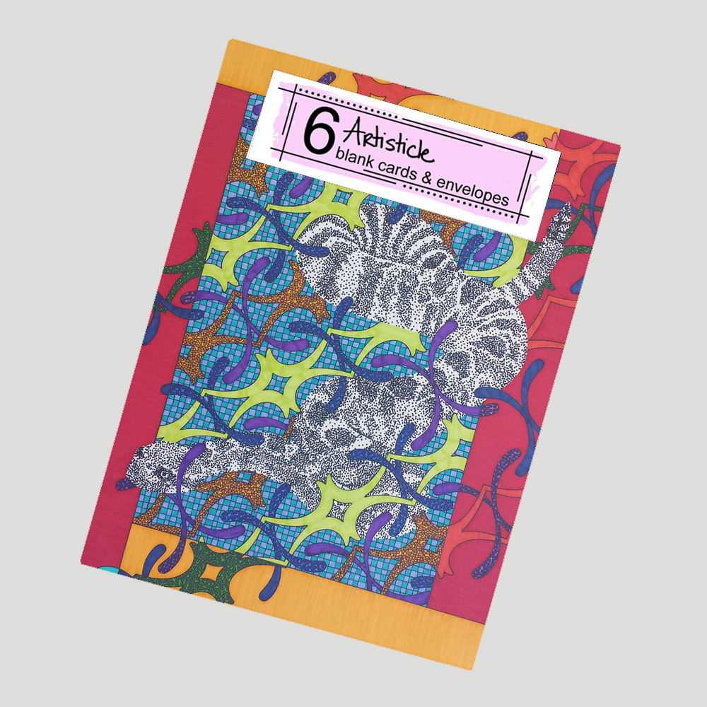 Rattlesnake Note Cards, Set Of 6 Cards, Snake Stationery, Wild Colorful Cards, Reptile Cards, Orange Cards, Card For Kids, Small Blank Cards